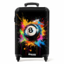 Biljart bal met graffiti NBS - Handbagage koffer - Unisex middel -productfoto_recht