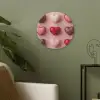 Macarons - Hartjes - Kleurrijk - Roze Akoestische PET Vilt - Rond klein -sfeer2
