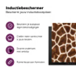 Giraf - Vacht - Klassiek - Bruin Inductie beschermer vinyl 3mm middel -zzzzzzz-cc-usp