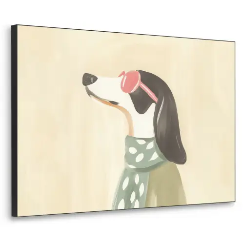 Hond - Zonnebril - Sjaal Textielframe zwart klein -3d
