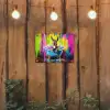Ezel - Badkuip - Roze - Schuim tuinposter los doek klein -sfeer1