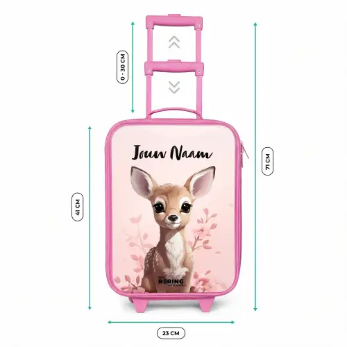 Hedwig hertje Kinderkoffer - Roze klein -productfoto_formaten