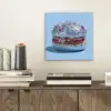 Glitters - Hamburger - Blauw aluminium wit klein -sfeer1
