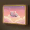 Dier - Roze - Wolken Light Box met batterij (Wandlamp kind) middel -z3d_website