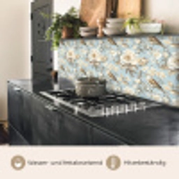 Botanisch - Zangvogel - Blauw keuken achterwand 2 middel 871 -usp_DE