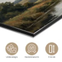 Eenden - Rivier - Landschap - Vlucht - Nostalgisch aluminium wit klein -closeup_NL