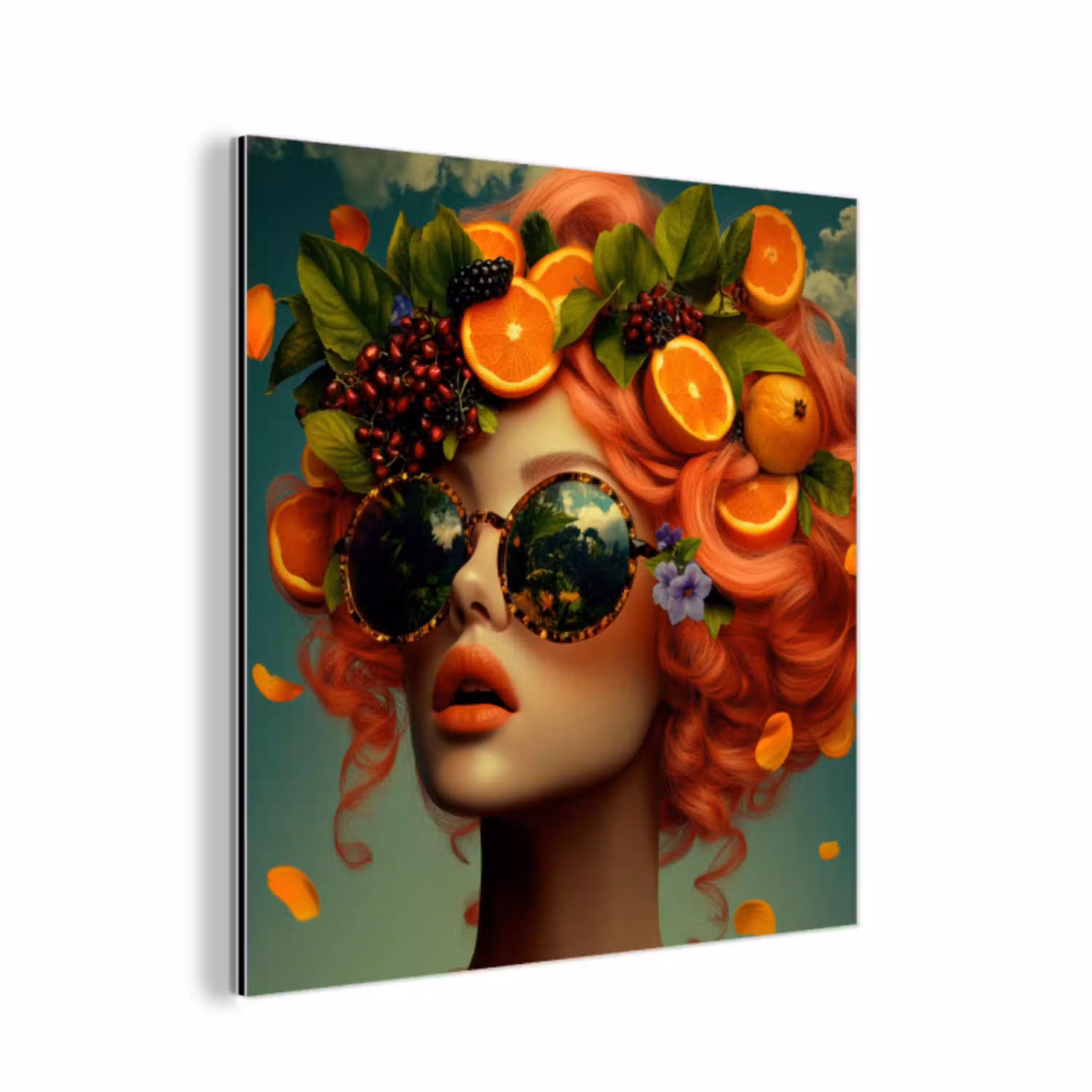 Vrouw - Sinaasappel - Bessen - Oranje aluminium wit klein -3d
