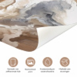 Abstract - Kunst - Verf - Beige - Modern deurposter klein -closeup_NL