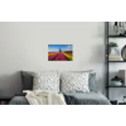 Tulpen - Holland - Molen - Kleurrijk Muursticker klein -slaapkamer