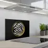 Sardines - Vissen - Rond - Zwart keuken achterwand spatscherm klein -3d_schuin