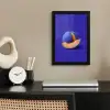 Meloen - Blauw - Oranje - Kunstzinnig fotolijst zwart zonder passe partout klein -sfeer1