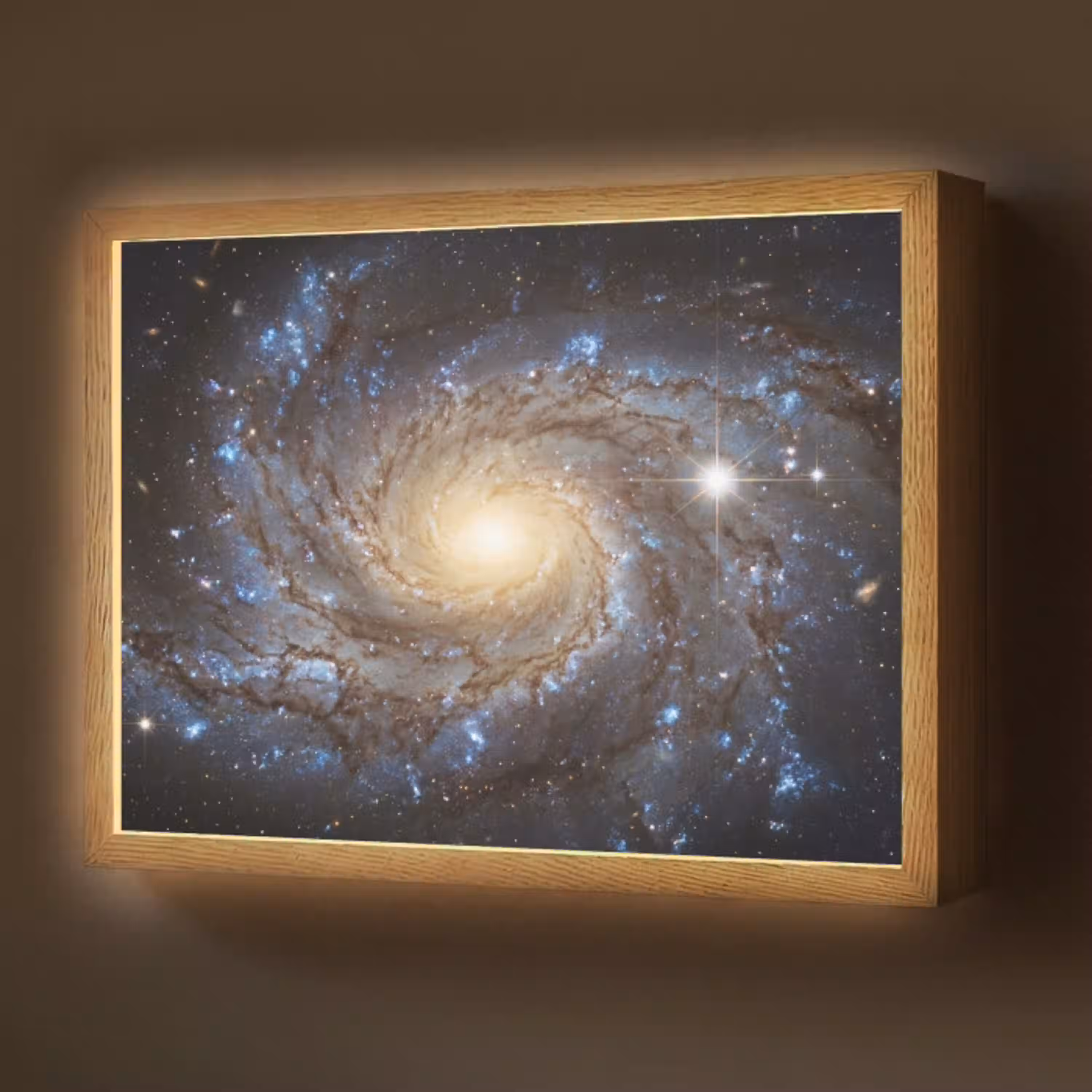 Kosmos - Sterrenstelsel - Donker Light Box met batterij (Wandlamp) middel -z3d_website