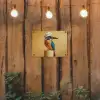 Ijsvogel - Pilaar - Koksmuts - Vogel tuinposter los doek klein -sfeer1