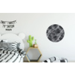 Donkergrijs - Bliksem - Marmer Wandcirkel aluminium klein 190 -kinderkamer