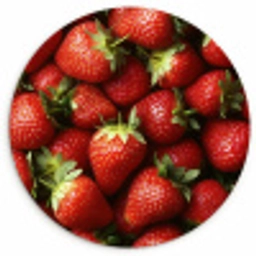 Aardbei - Fruit - Rood Wandcirkel plexiglas klein -3d