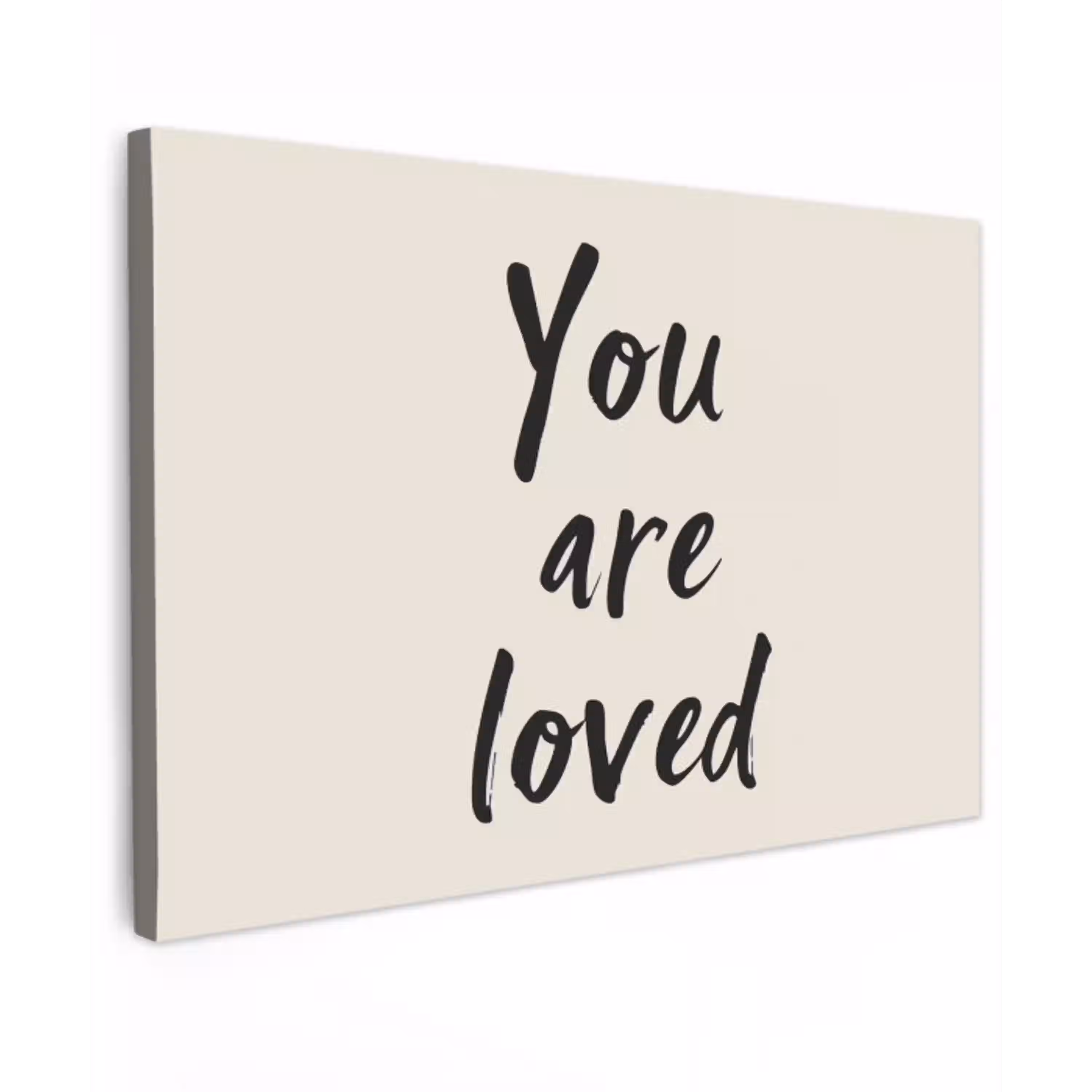 Minimalistisch - Beige - Love canvas 2cm klein -z3d