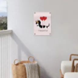 Hond - Teckel - Valentijn - Love tuinposter los doek klein -sfeer8