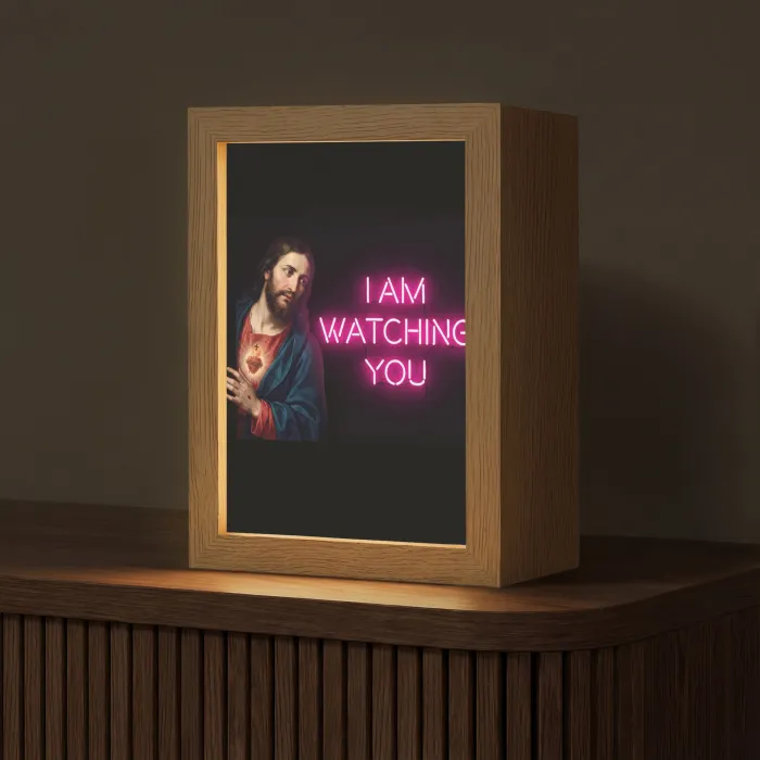 Man - Tekst - Neon Light Box met kabel (Tafellamp) klein -z3d_website