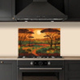 Landschap - Afrikaans - Zon keuken achterwand spatscherm klein -sfeer1