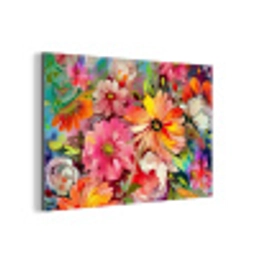 Bloemen - Kunst - Schilderij - Botanisch aluminium wit klein -3d