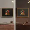 Schaal - Boeket - Bloemen Light Box met batterij (Wandlamp) middel -sfeer3