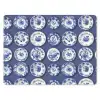 Borden - Floraal - Blauw muismat rubber klein 262 -3d