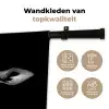 Giraffe - Portret - Dieren - Zwart - Wit Wandkleed katoen klein -sfeer2