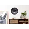 Paard - Magisch - Zwart Wandcirkel aluminium klein -kantoor