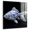 Porselein - Goudvis - Delfts - Blauw plexiglas 5mm klein -zzzproduct_nieuw