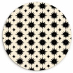 Stervormen - Geometrisch - Zwart Wandcirkel kunststof plaat 5mm dik klein 188 -3d