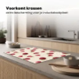 Framboos - Stippen - Rood Inductie beschermer vinyl 3mm klein 276 -sfeer1