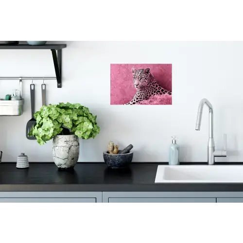 Panter - Luxe - Roze Muursticker klein -keuken