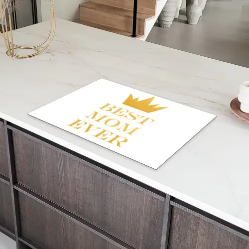 Quotes - Best mom ever - Spreuken - Mama Inductie beschermer vinyl 3mm klein -sfeer8