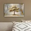 Boom - Bladeren - Abstract - Wit canvas 2cm klein -sfeer3