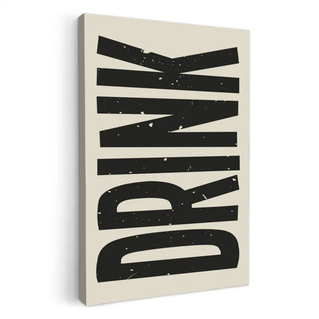 Vintage - Zwart - Decoratie - Japandi KitchenYeah - Keuken - Canvas klein -3d