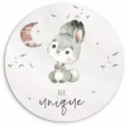 Quotes - Kinderen - Be unique - Jongens - Meisjes - Waterverf Wandcirkel kunststof plaat 5mm dik klein -3d