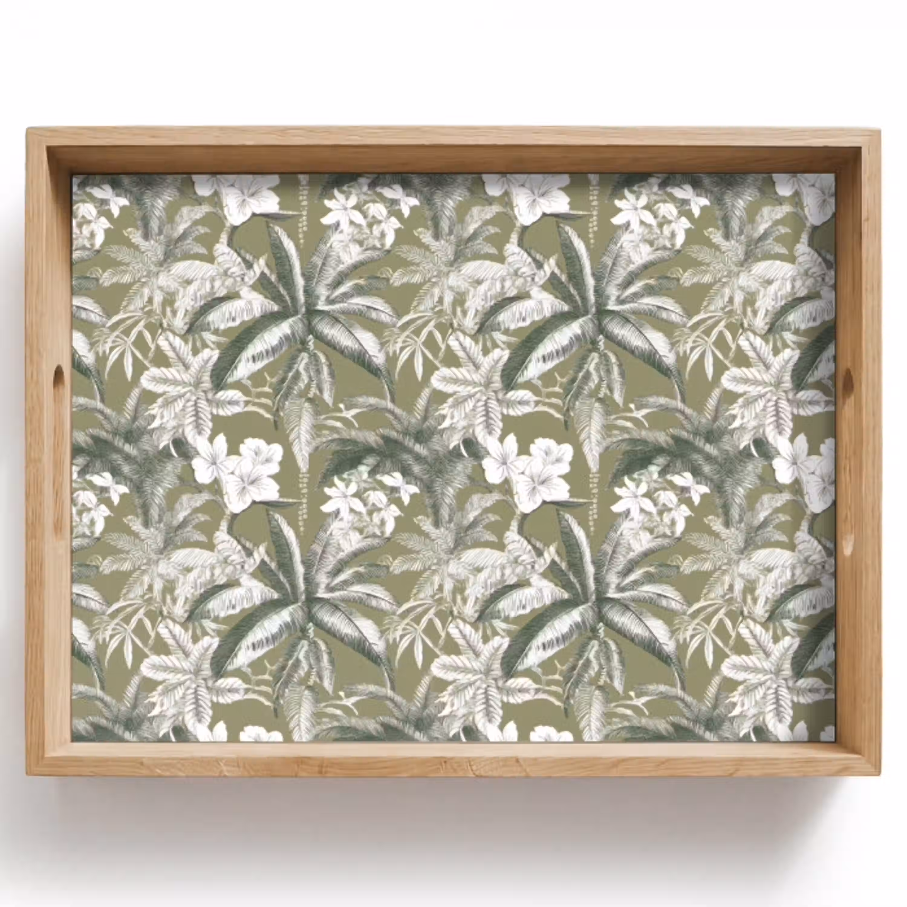 Botanisch - Bloemen - Groen Dienblad Rechthoek middel 911 -z3d_shopping