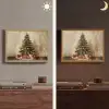 Kerstboom - Versierd - Kleurrijk Light Box met batterij (Wandlamp) middel -sfeer3
