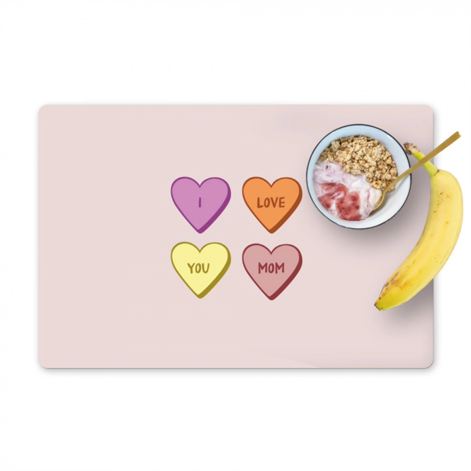 Hartjes - Pastel - Liefde - Moeder Placemat vinyl groot -zzzproduct_Kitchenyeah-website