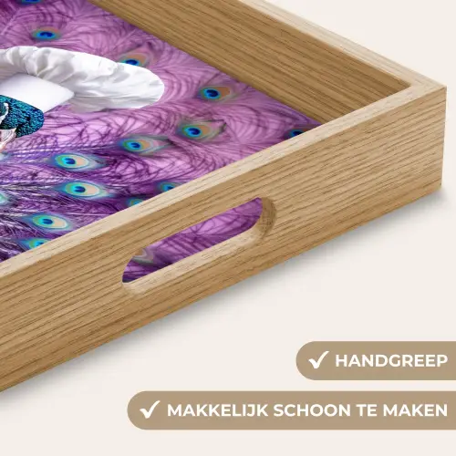 Pauw - Koksmuts - Cool - Paars Dienblad Rechthoek middel -USP_HandgreepNL