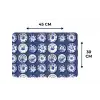 Borden - Floraal - Blauw Placemat vinyl groot 368 -specs