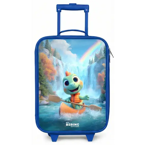 Dino - Natuur - Waterval Kinderkoffer - Blauw klein -zz3dotto