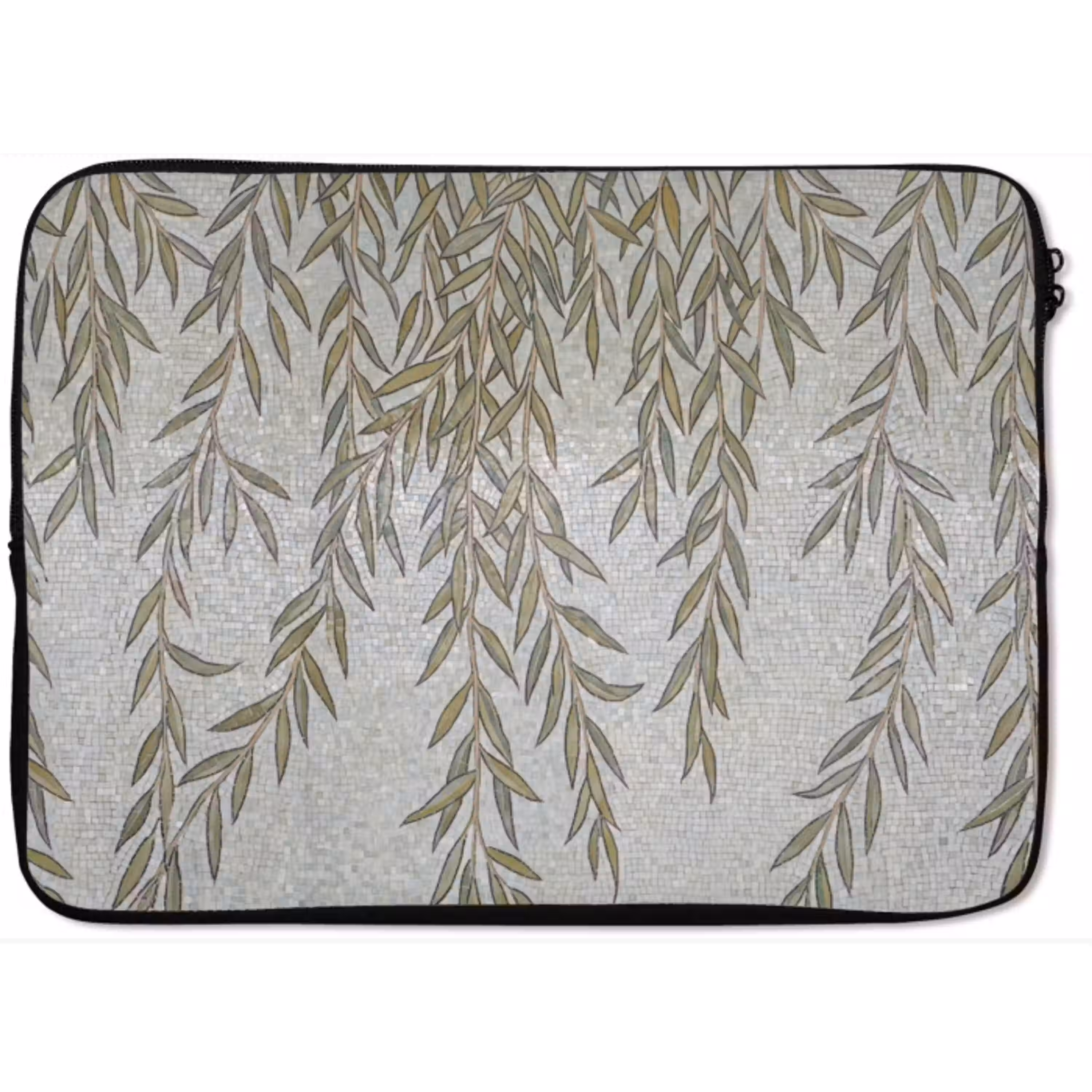 Planten - Mozaïek - Patroon - Groen - Blauw laptophoes neopreen klein -zkaufland3dotto