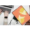 Vogels - Cirkels - Geel laptophoes neopreen klein -bureau