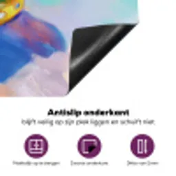 Dobbelstenen - Kleurrijk - Getallen - Stipjes Inductie beschermer vinyl 3mm klein -zzzzzzz-cc-onderkant