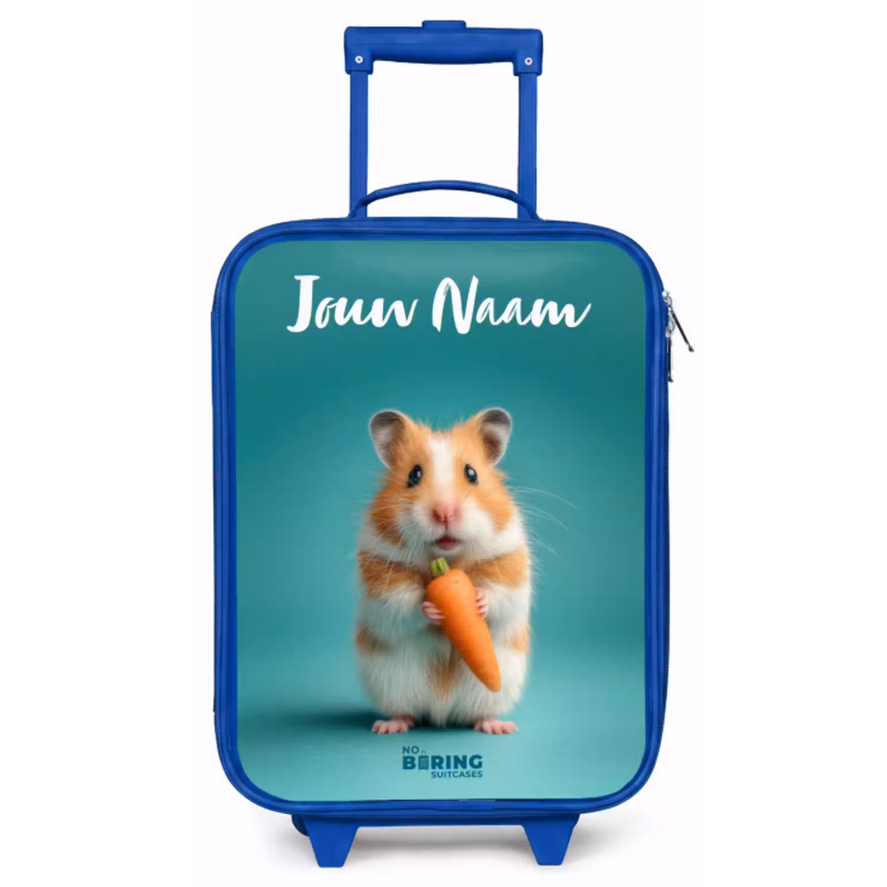 Hamster - Wortel - Dier Kinderkoffer - Blauw klein -zz3dotto