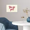 you go girl - Rood - Wit poster papier klein -sfeer3