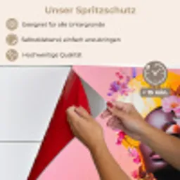 Kleurrijk - Bloemen - Vrouw - Zon keuken achterwand spatscherm klein -spatscherm_DE