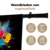 Bloemen - Kleurrijk - Graffiti - Modern - Boeket Wandkleed katoen klein -sfeer2