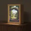 Doorkijk - Rozenboog - Uitzicht - Landschap - Bloemen Light Box met kabel (Tafellamp) klein -z3d_website